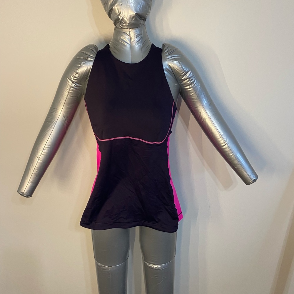 Lululemon Black and Pink Sleeveless Top